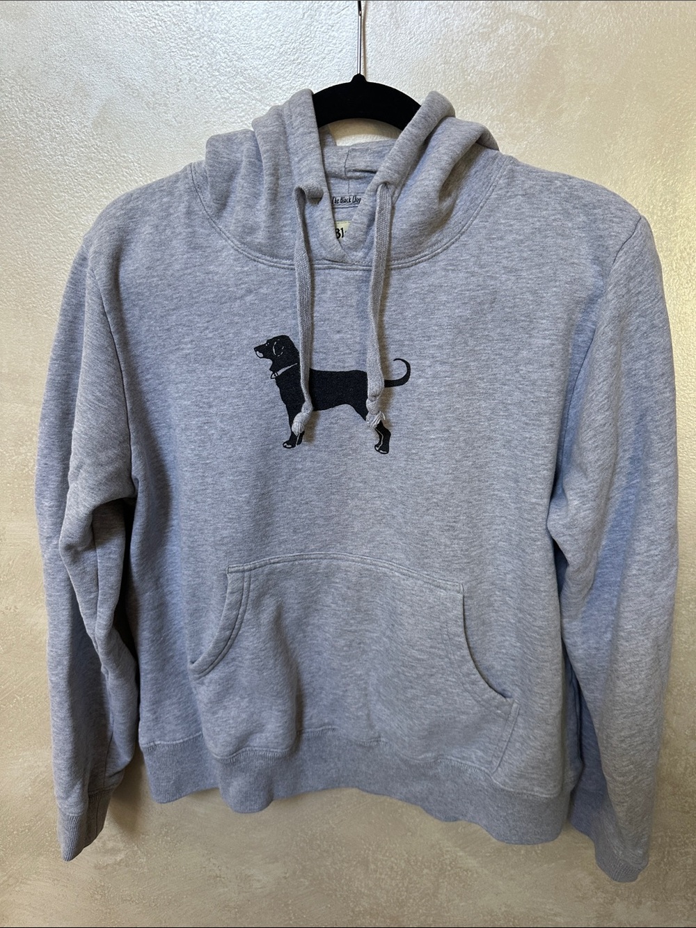 The Black Dog Light Gray Hoodie with Black Logo sz medium